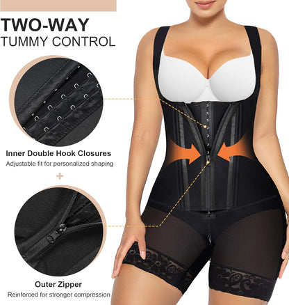 Woman wearing SHAPERX butt lifter faja for enhanced curves