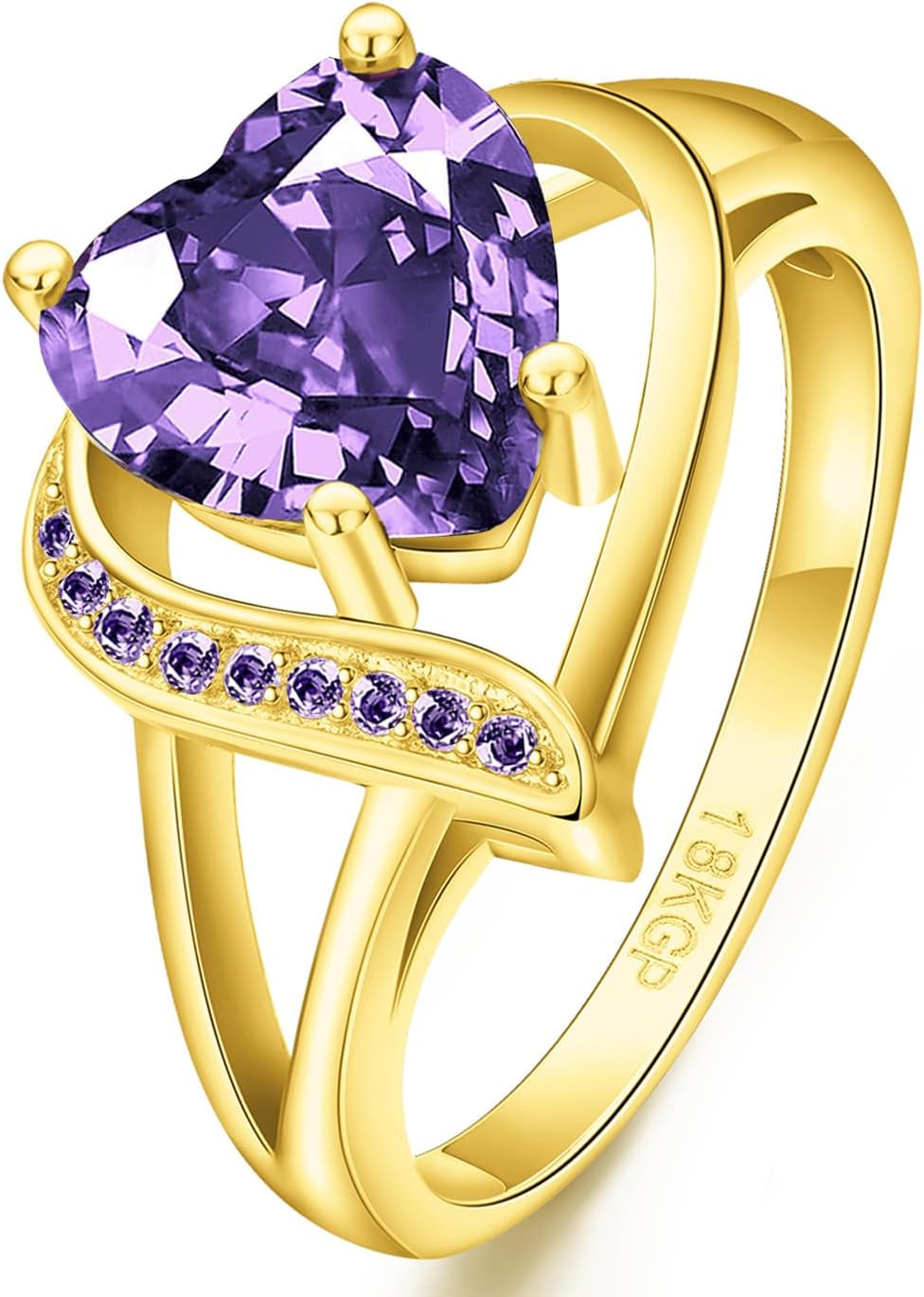 Engagement Rings for Women AAA+ Heart Cubic Zirconia Promise Rings for Her Womens Rings Black Gold Gothic Rings Christmas Gifts Fashion Wedding Rings Statement Rings for Women