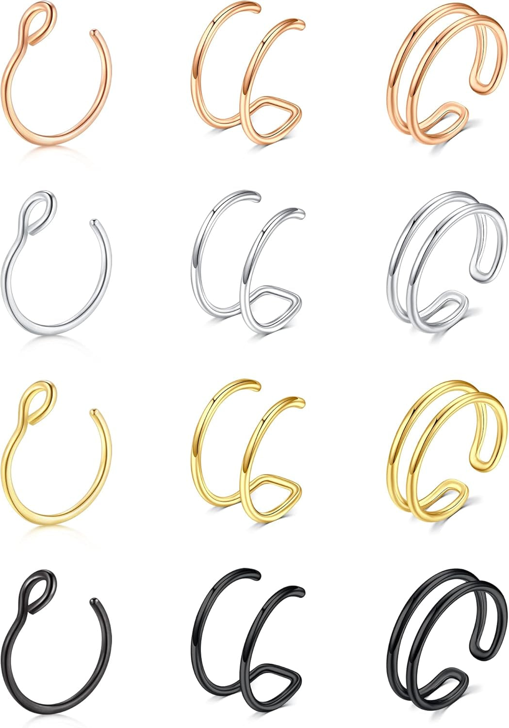 Longita Magnetic Nose Rings - Fake Septum Ring & Hoop Studs for Women