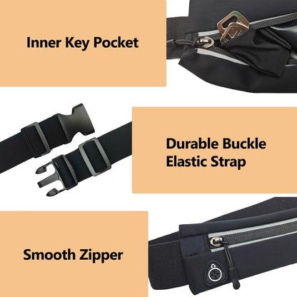 Running belt money pocket and phone storage opened flat