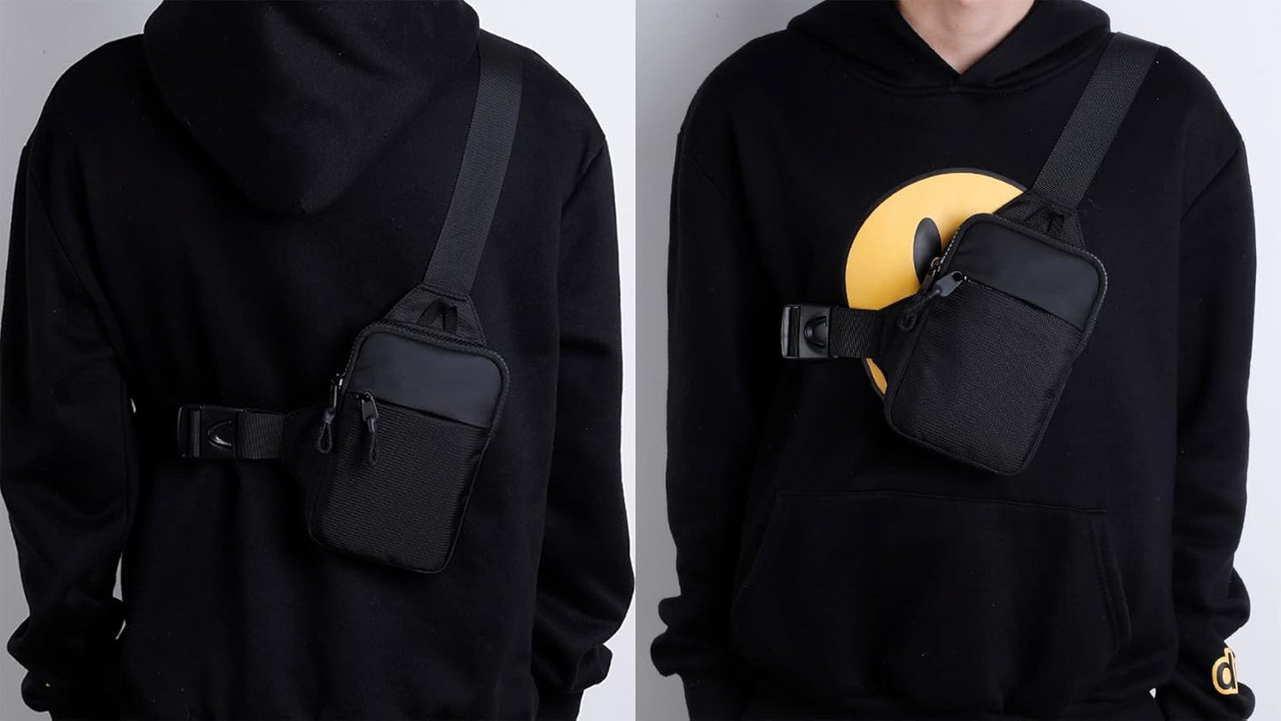 Breathable mesh crossbody bag showing ventilation design