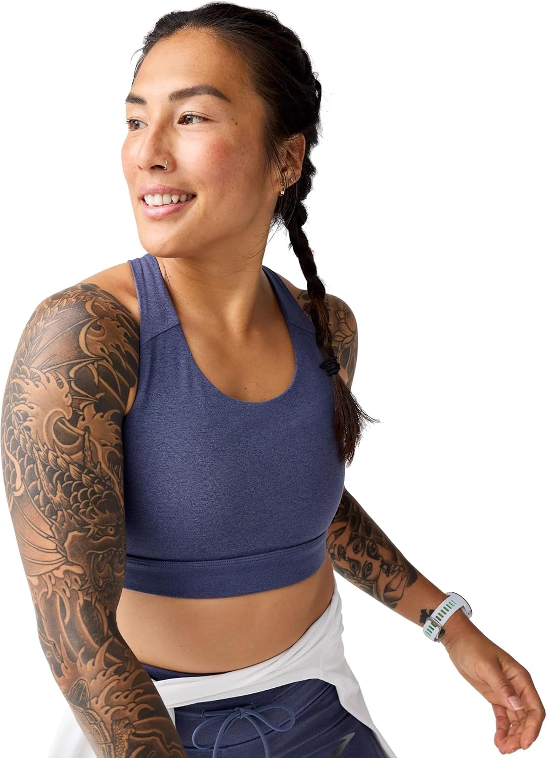 Brooks Women'S Luxe Pocket Bra, Supportive Sports Bra with Pocket for Training, Workouts & Running