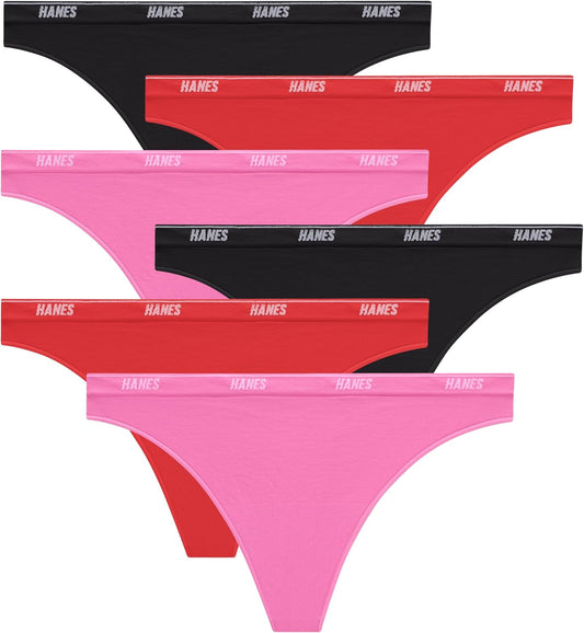 Hanes Moves 360 Flex bikini panties in assorted colors six-pack