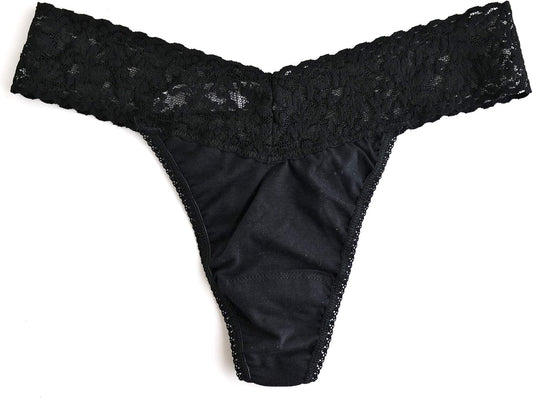 Hanky Panky Supima cotton original rise thong front view