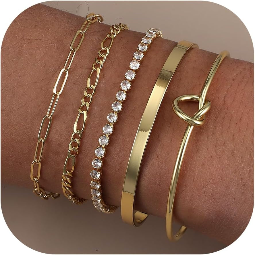 Style A gold plated cuff bangle bracelet for women
