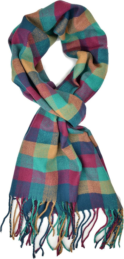 Plum Feathers Super Soft Luxurious Cashmere Feel Unisex for Men and Women Winter Scarf