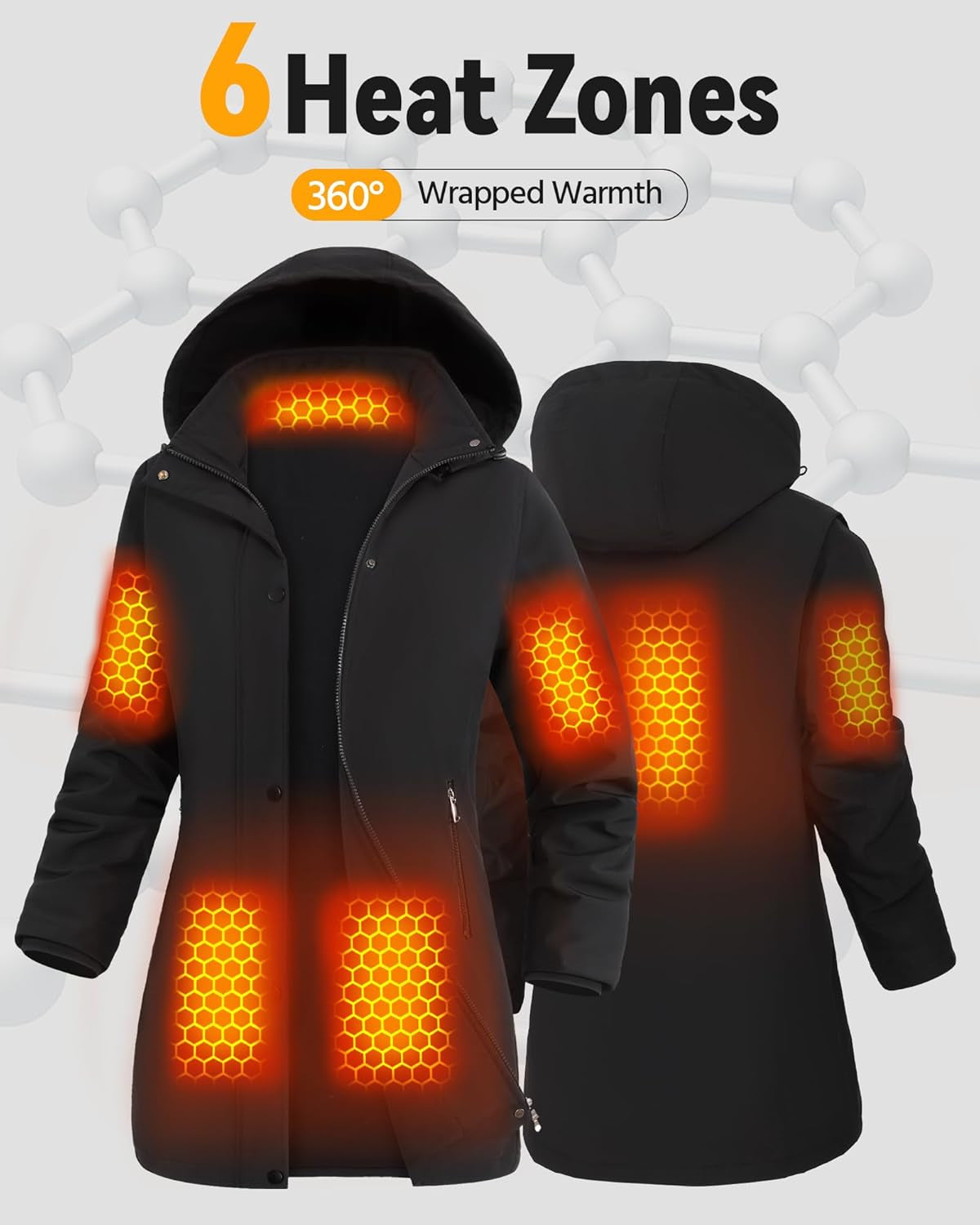 Large capacity 18400mAh battery pack for heated jacket