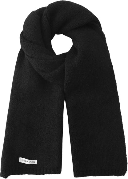Trifabricy Winter Scarf for Women - Womens Warm Knit Scarf Soft Wrap for Cold Weather Winter Scarfs Fashion Solid Scarves