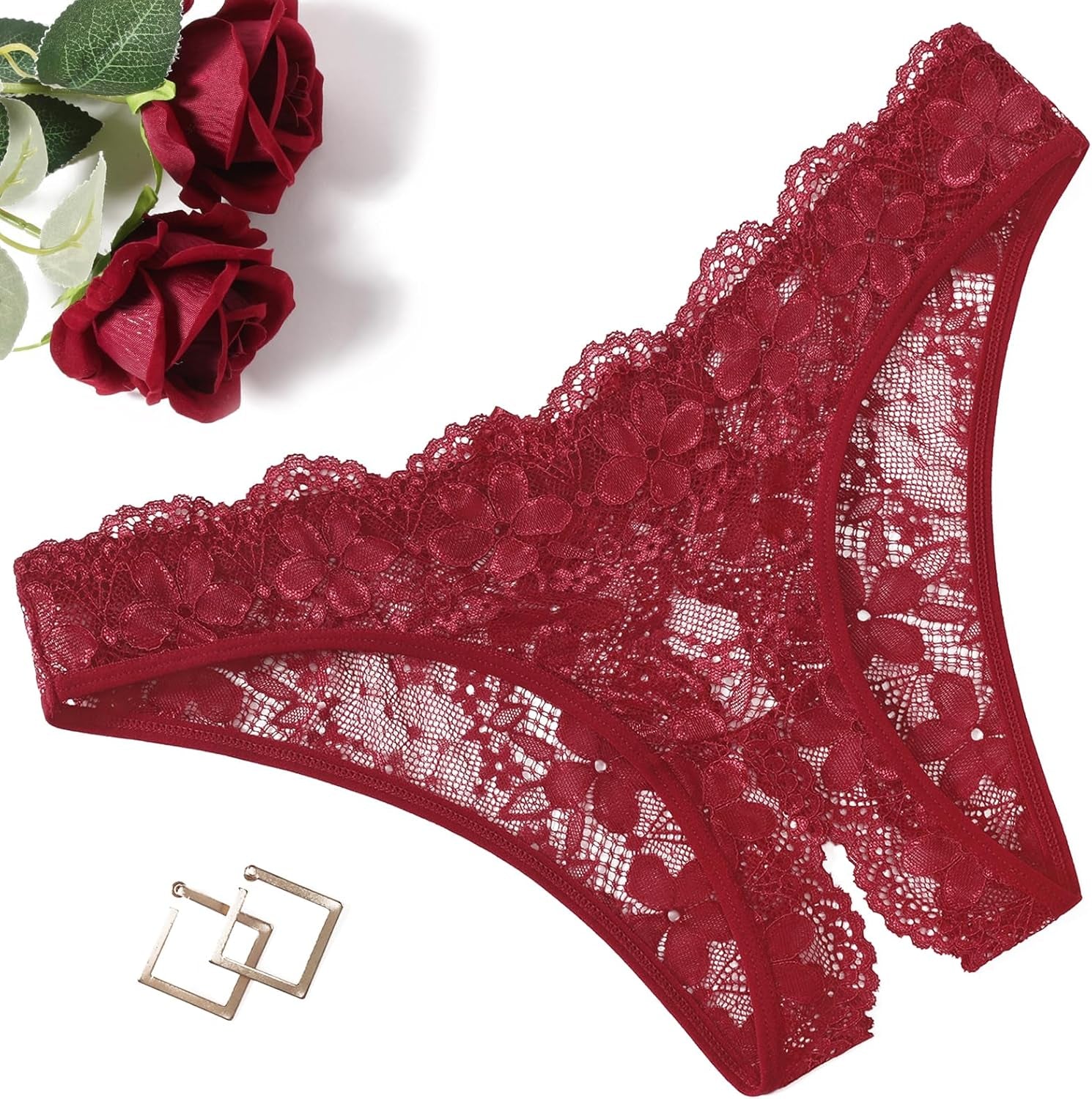 Avidlove Women Lace Panties Floral Lace Briefs Sexy Hollow Out Bow Underwear 1-4 Pack