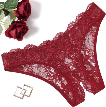 Avidlove Women Lace Panties Floral Lace Briefs Sexy Hollow Out Bow Underwear 1-4 Pack