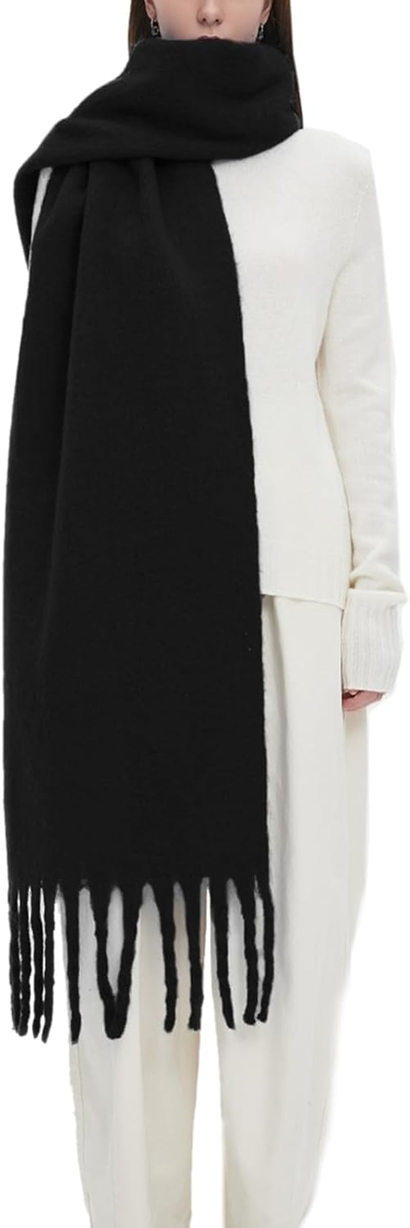 Large Chunky Scarf Oversized Fluffy Scarves Blanket Big Wool Thick Winter Warm