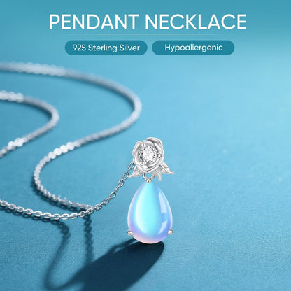 925 Sterling Silver Pendant Necklace for Women -Dainty Sunflower Crystal Necklaces Heart Cubic Zirconia Diamond Pendant Necklace Adjustable Jewelry Birthday Christmas Valentines Gifts for Her Mom Wife