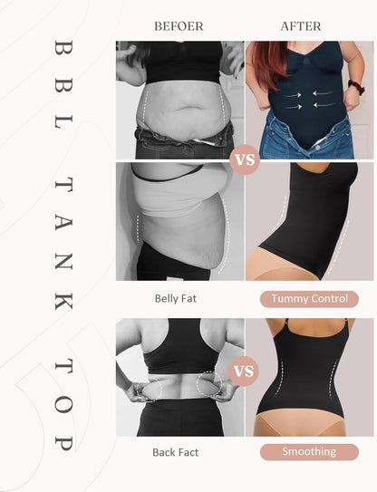Feelingirl tummy control camisole showing seamless compression fabric