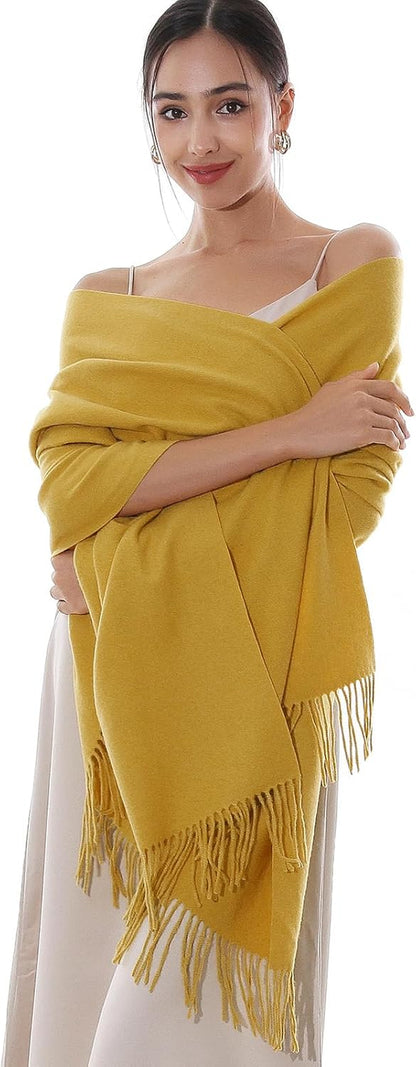 RIIQIICHY Winter Scarfs for Women Pashmina Shawls Wraps for Evening Dresses Large Warm Soft Scarves