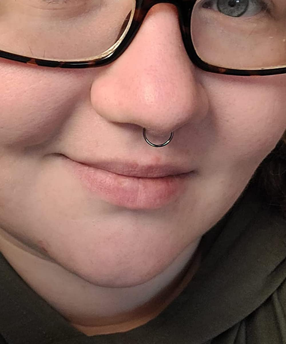 QWALIT Fake Septum Ring Fake Septum Piercing Faux Septum Nose Rings Fake Nose Ring Septum Fake Septum Nose Ring Clip on Septum Nose Ring Faux Septum Piercing Fake Septum Hoop Fake Septum Jewelry