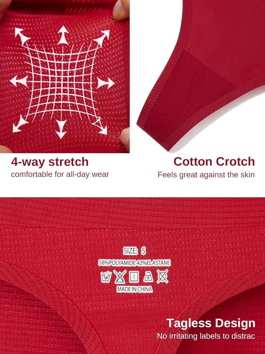 Soft breathable thong panties in multipack selection