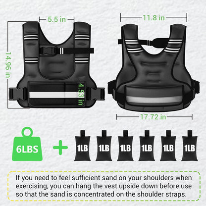 Double-stitched seams on durable weighted vest for strength training