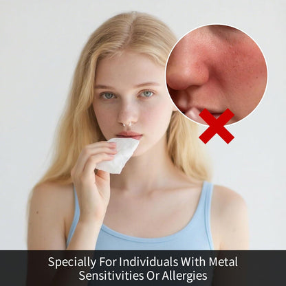 Horseshoe Nose Ring Hypoallergenic Septum Rings, Body Clear Piercing Retainer for Women and Men,16G Septum Nose Rings for Women,Smiley Piercing Jewelry