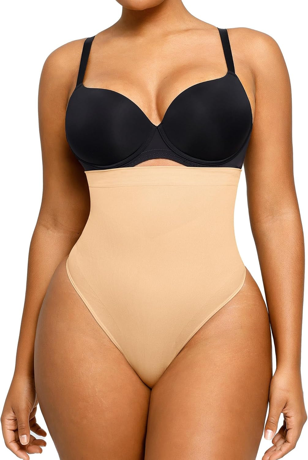 Product packaging of SHAPELLX body shaper with features and benefits listed