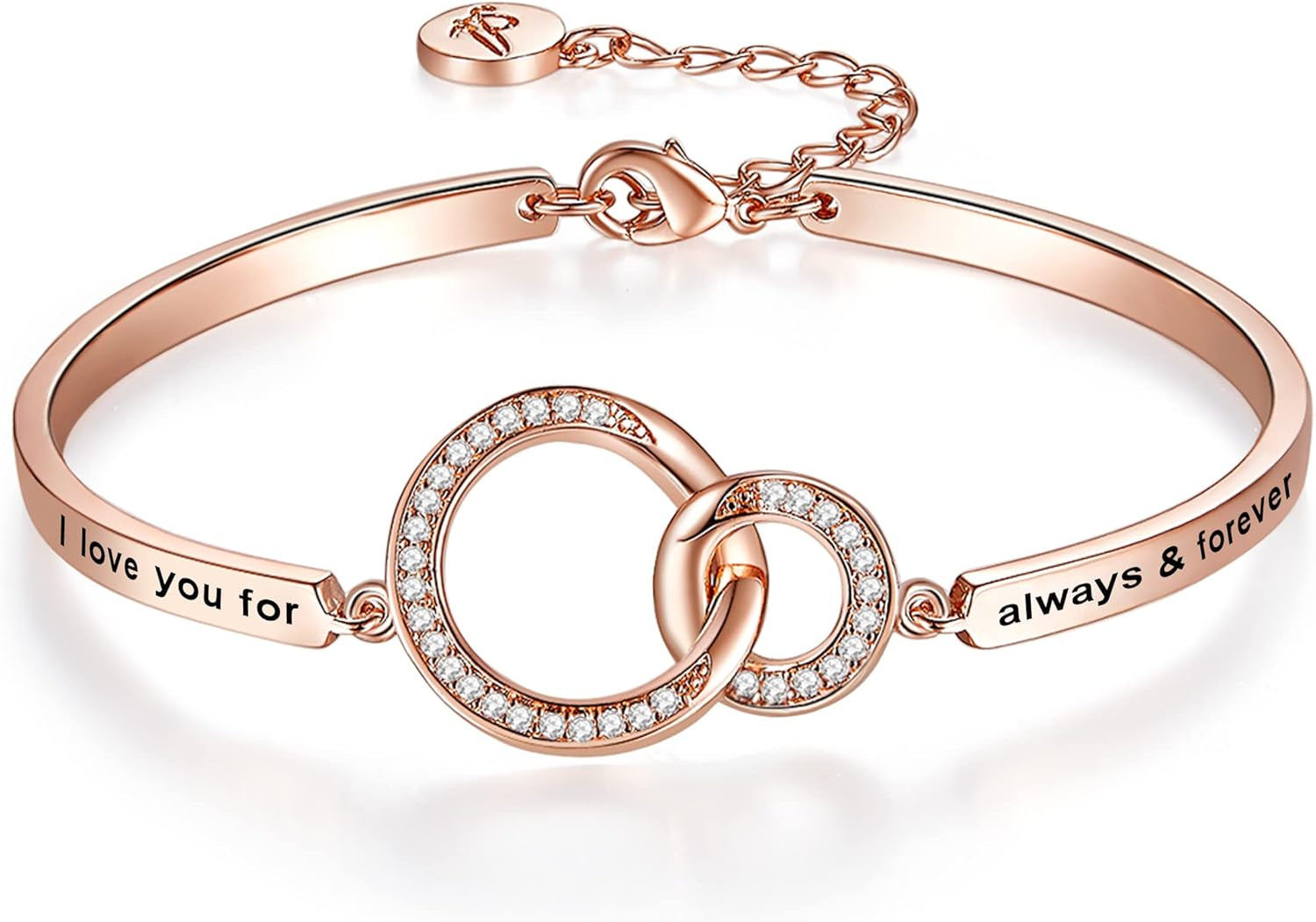 To the Moon and Back bracelet displayed on white background