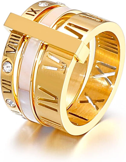 Stainless steel spinner ring worn on hand