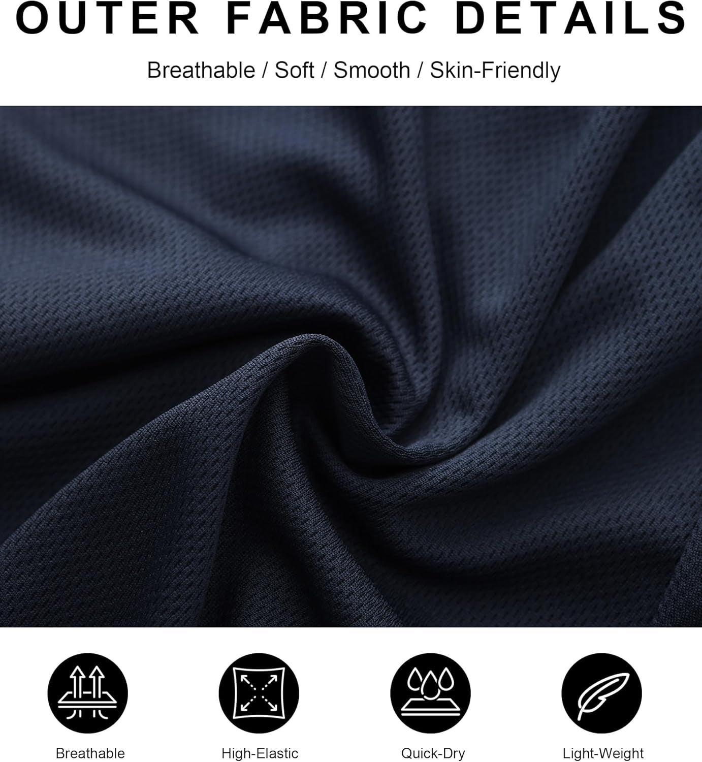 Detail of functional pockets in 2-in-1 gym shorts design