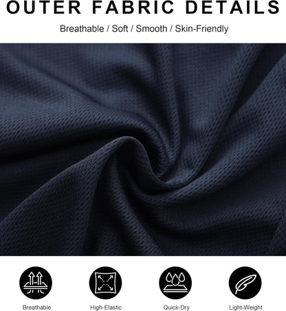Detail of functional pockets in 2-in-1 gym shorts design