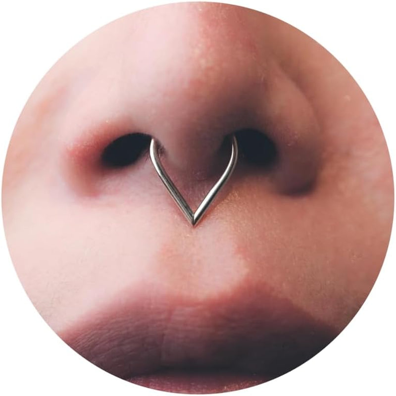 16G Titanium Septum Rings Double Septum Jewelry Daith Piercing Jewelry Silver Gold Hinged Segment Helix Clicker Piercing Jewelry 8 Mm 10 Mm Seamless Ring Hypoallergenic Jewellery for Her