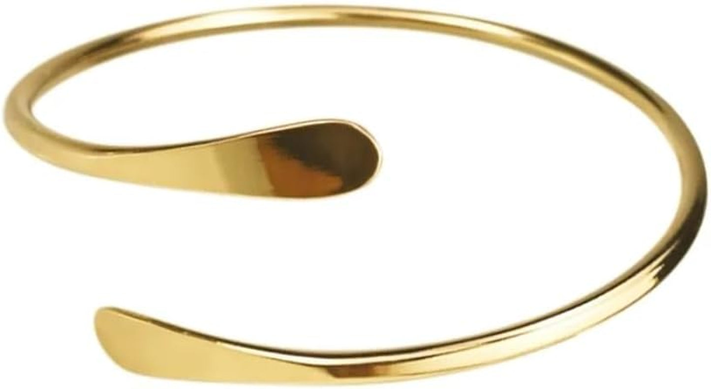 Beaditwearitloveit Brass Cuff Bracelets Set, African Brass Bangles for Women, Hammered Ends Stacking Bracelets, Boho Tribal Cultural Jewelry