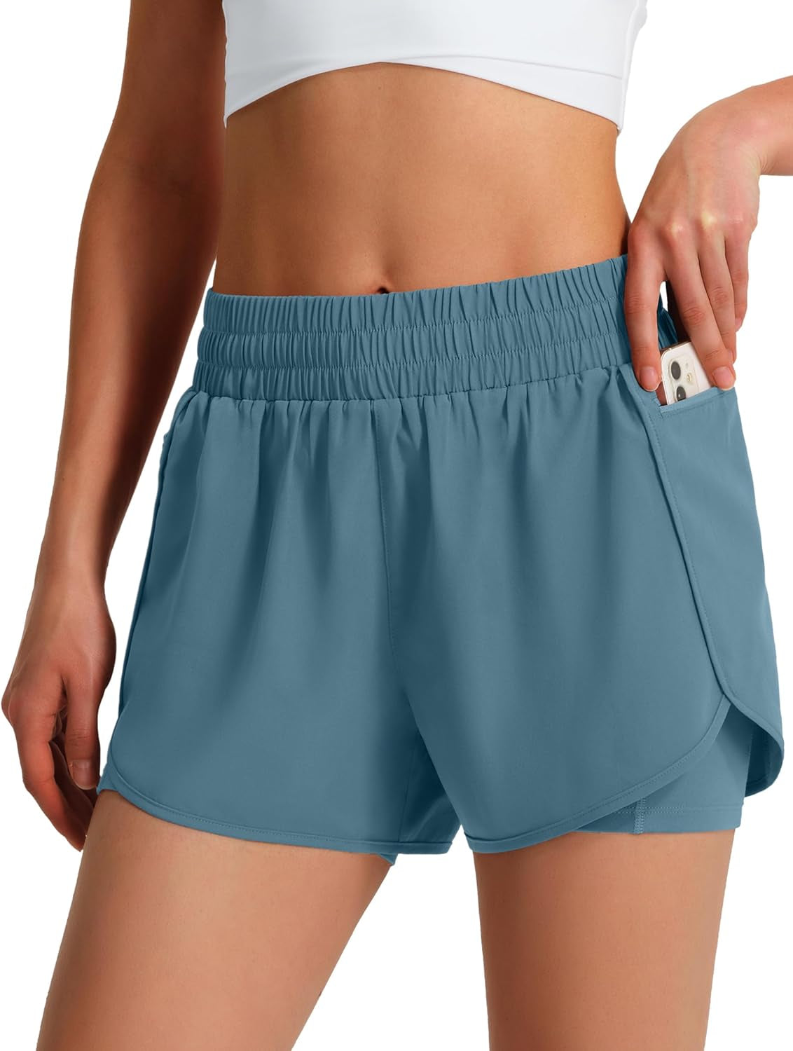 Women's gym shorts with breathable fabric for active wear