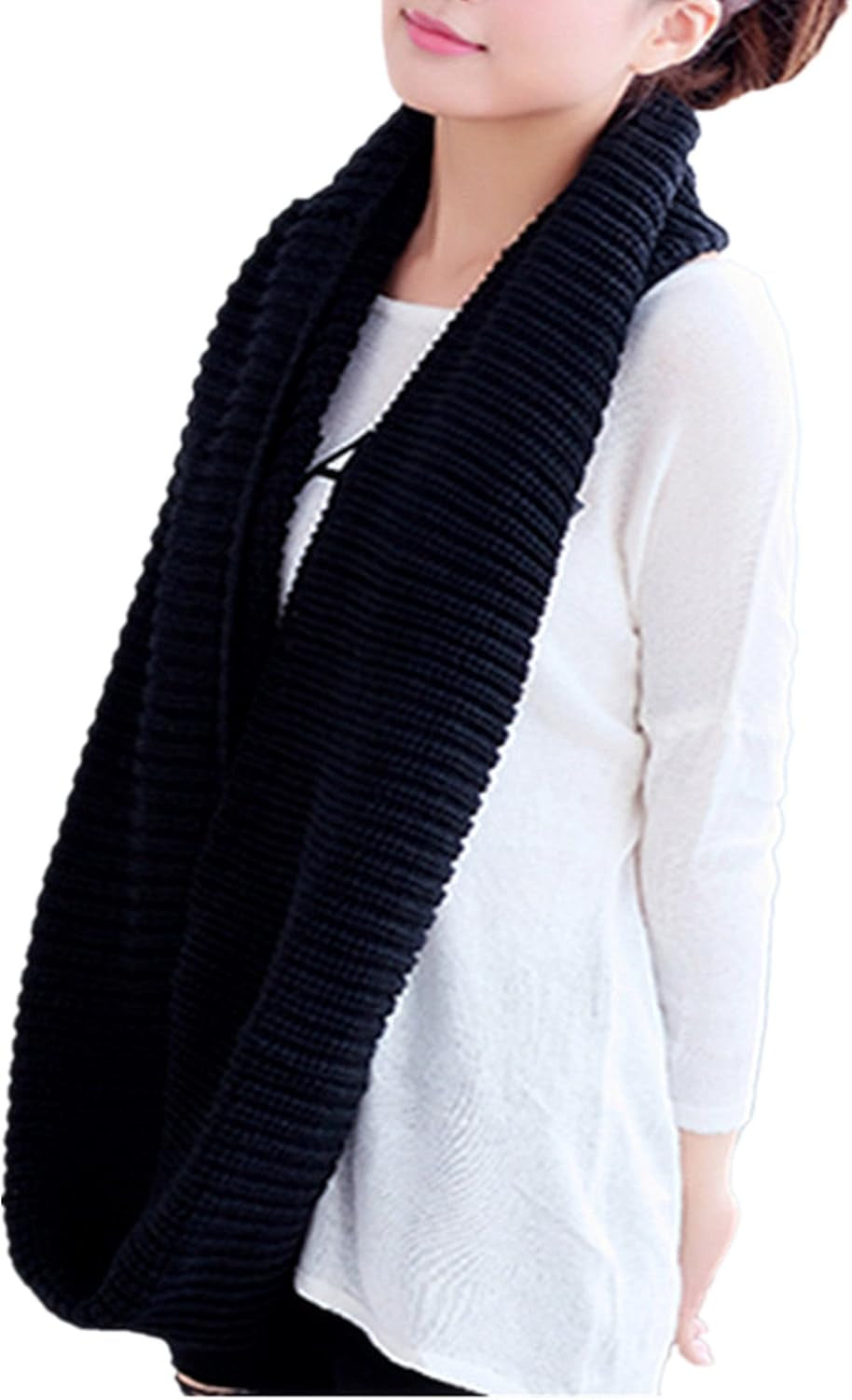 NEOSAN Womens Thick Ribbed Knit Winter Infinity Circle Loop Scarf