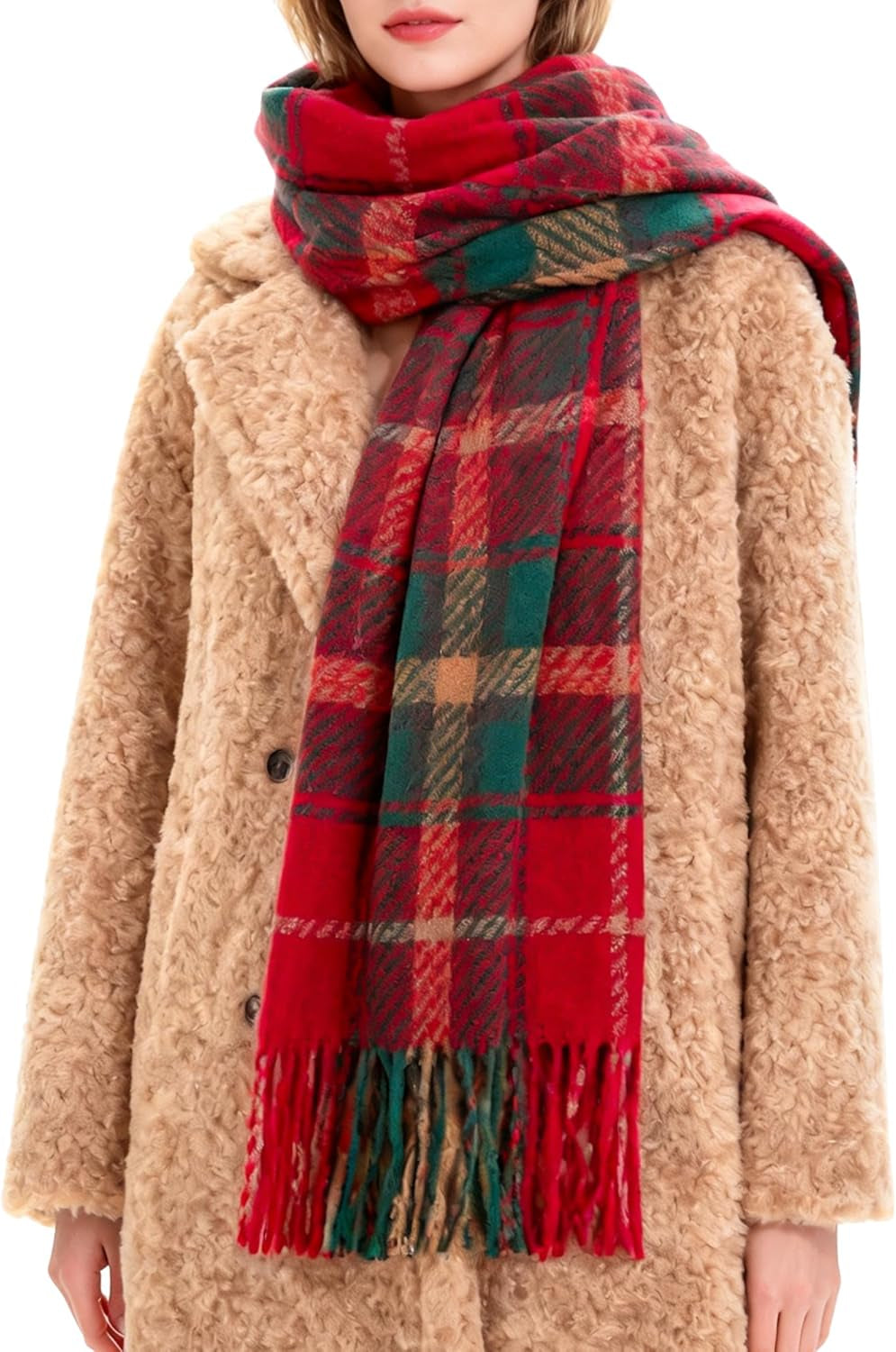 Women'S Long Knit Scarf Winter Chunky Scarfs Warm Big Wrap Thick Winter Fashion Scarves for Outdoor Men & Women