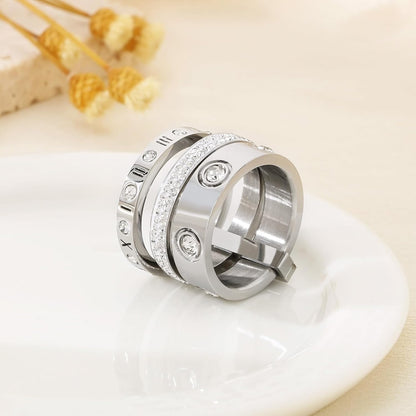Statement thumb ring in gold with cubic zirconia accent