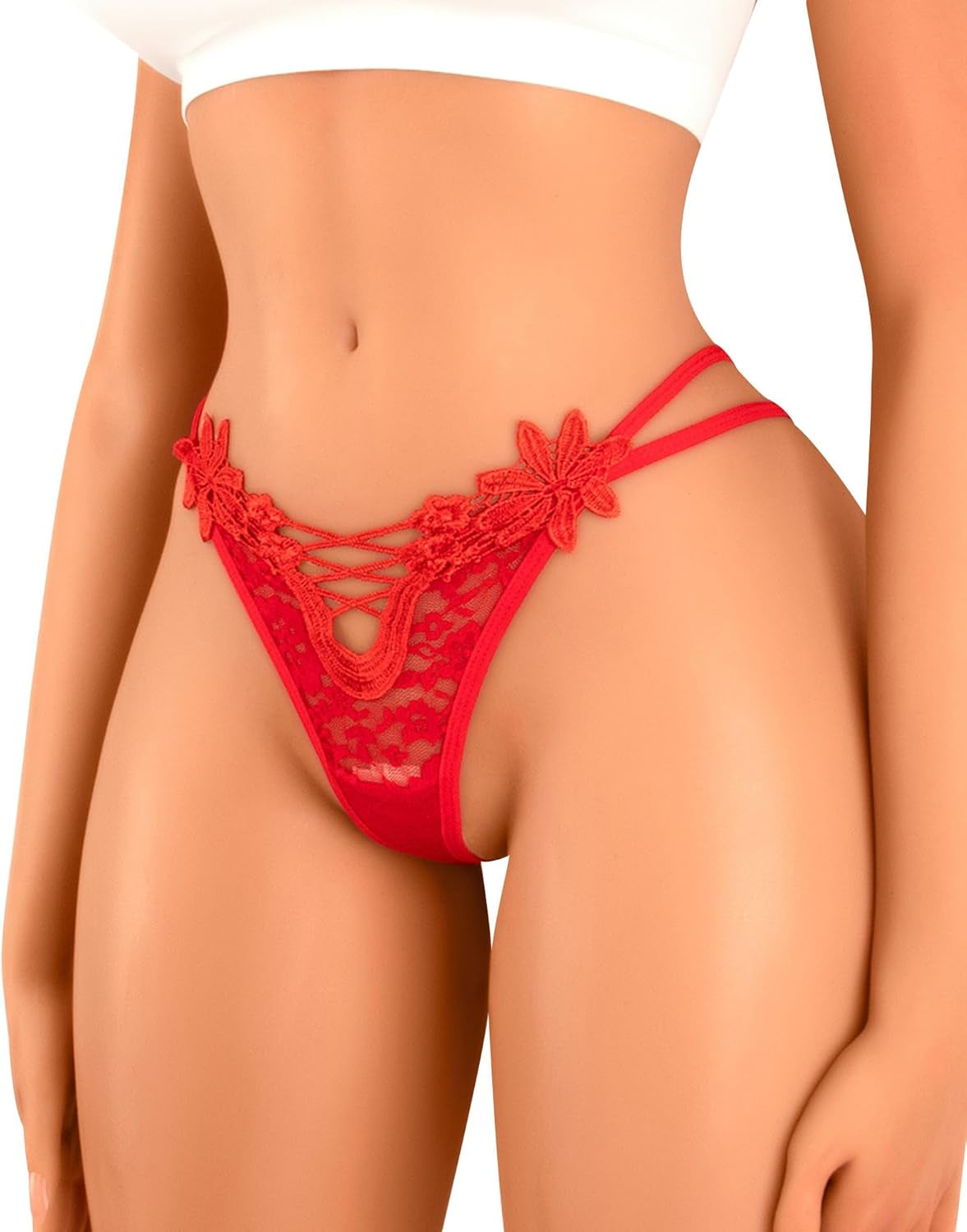 Sexy women's thongs displayed in neutral tones