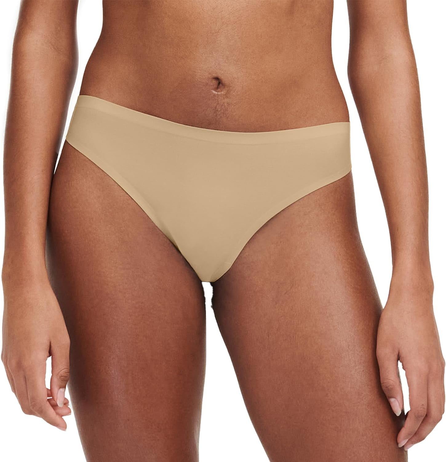 Close-up of Chantelle's signature seamless stretch fabric construction detail