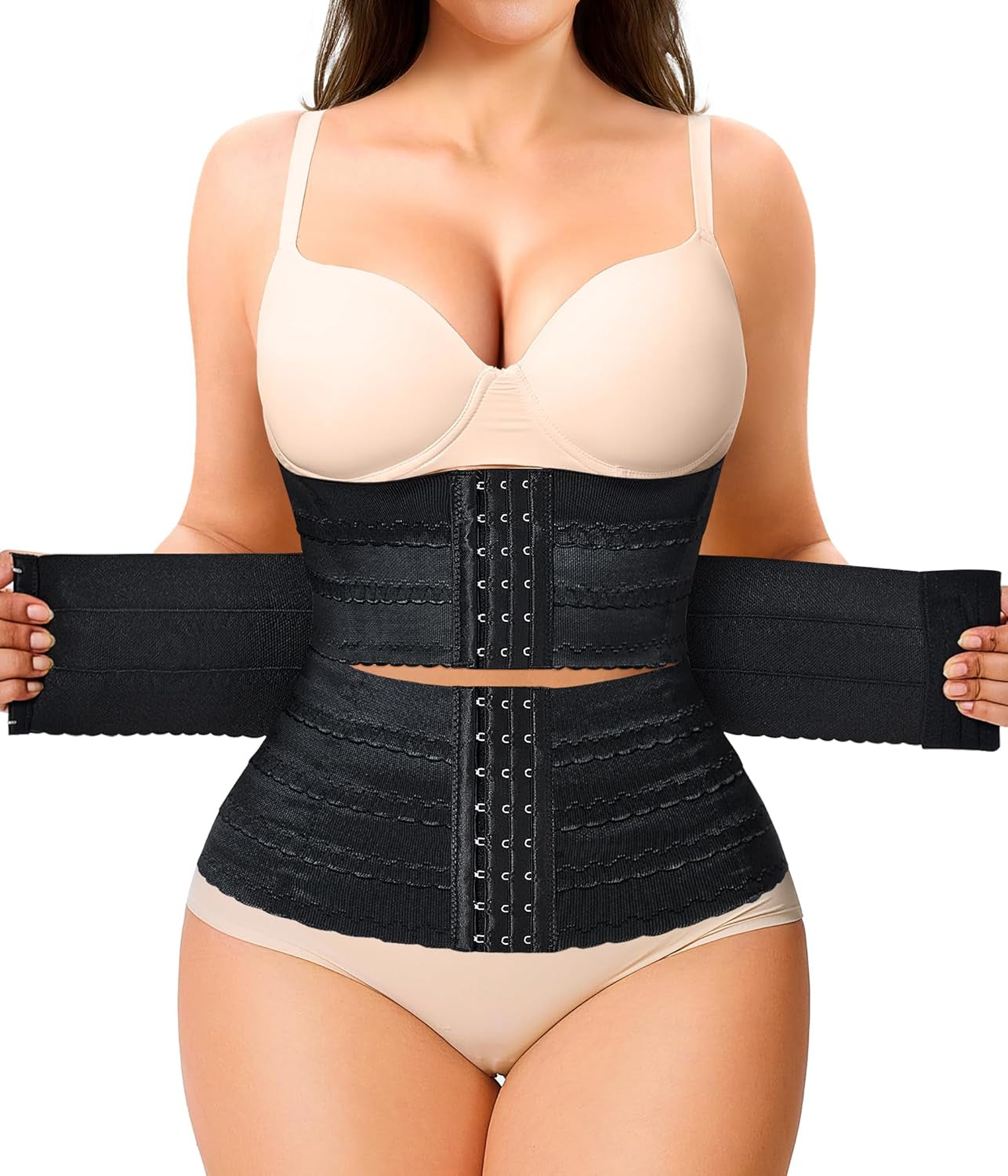 Nebility waist trainer corset segmented design front