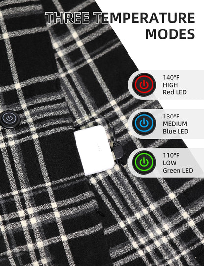 Heated Scarf for Women and Men with Portable Rechargeable Battery, Electric Neck Scarf for Cold Weather Winter