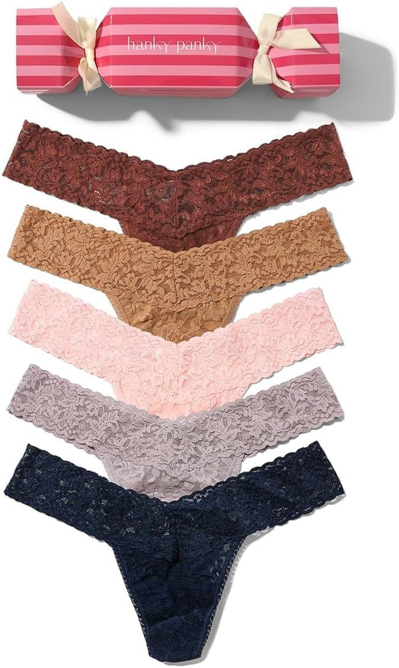 Premium lace thong underwear from Hanky Panky flattering for sizes 4-14