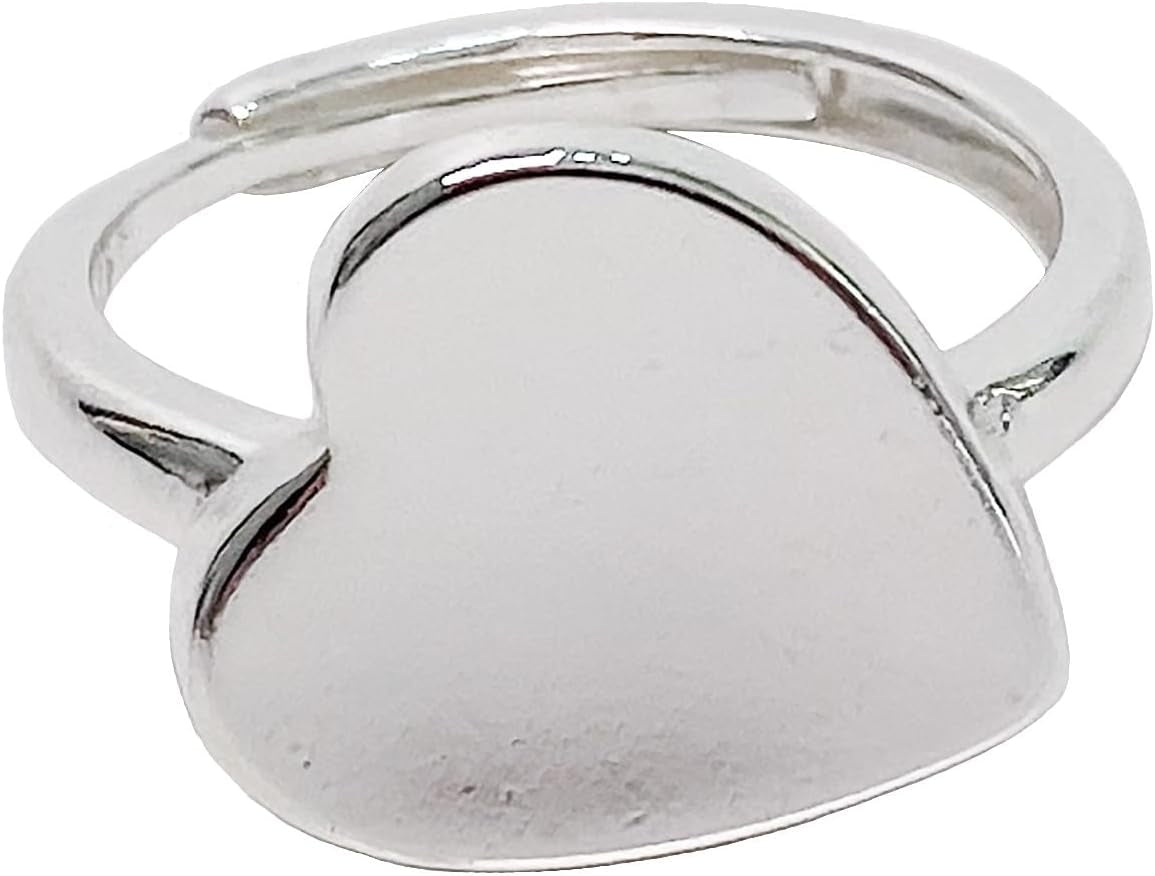 Handmade Vintage 925 Sterling Silver Wide Band Rings for Women/Men,Adjustable Thumb Finger Ring