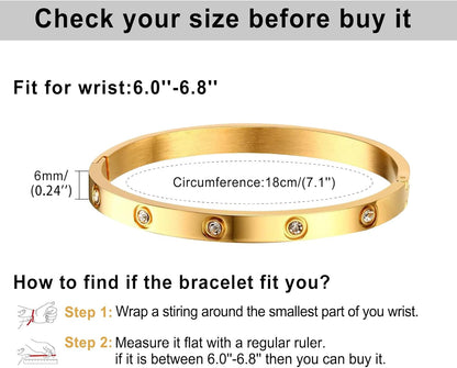 YOUNGGRACE Womens Stackable Floral Gold Bracelets 3Pcs