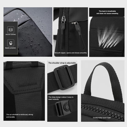 Mini chest bag with dual pocket design and water resistance