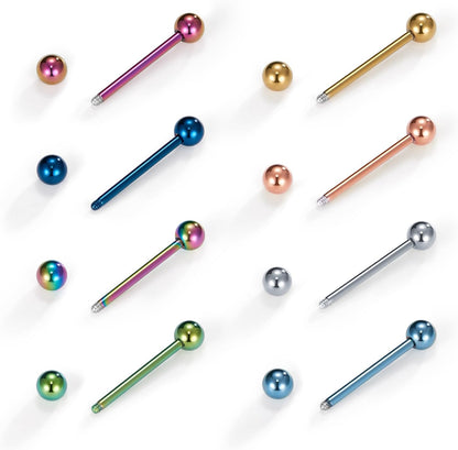 VCMART 14G Tongue Rings Nipple Straight Barbells Surgical Steel Body Piercing Jewelry 16Mm