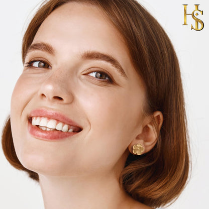 Highspark Four Leaf Jewelry Set for Women | Designer Clover Necklace Earrings Bracelet Set | Lovely Gift