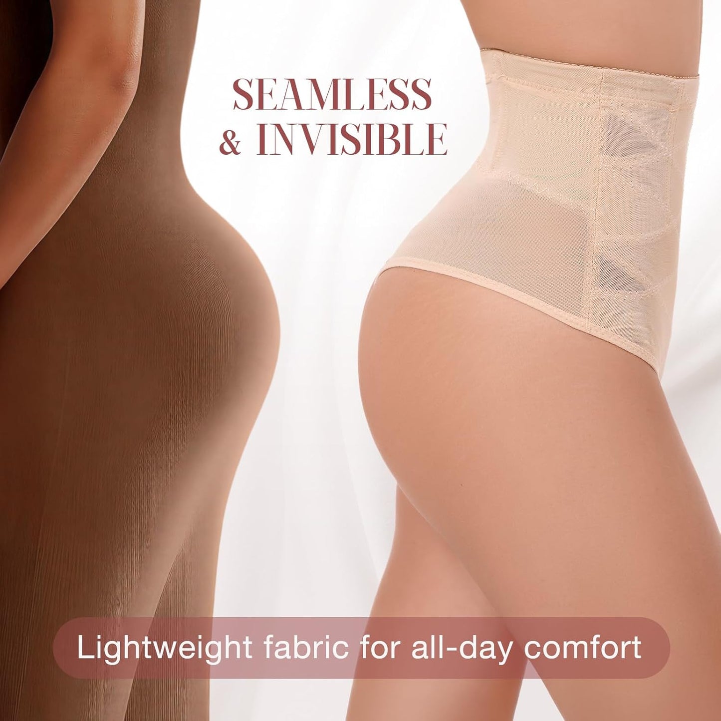 Women's tummy control thong multiple color options display