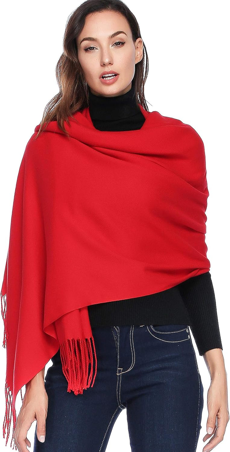 HOYAYO Extra Large Thick Pashmina Shawl Wraps - Wool Soft Winter Warm Scarves Travel Blanket for Women