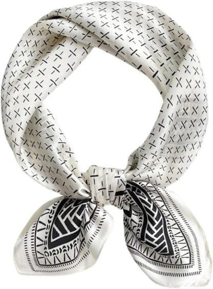 ANDANTINO 100% Mulberry Silk Square Scarf for Hair-25.6" X25.6'' Women Men Natural Silk Neckerchief Digital Printed Headscarf
