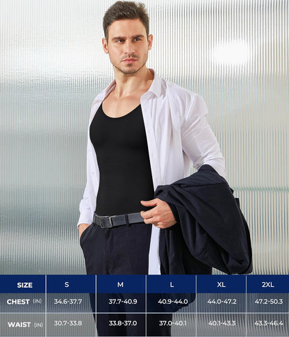 TAILONG mens compression shapewear front view features