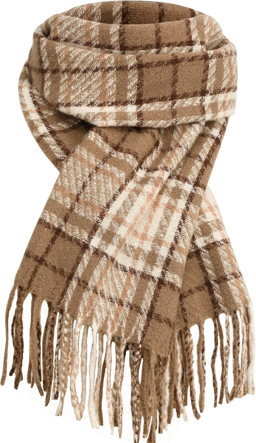 Winter Scarf for Women, Fashion Long Plaid Shawls Big Grid Winter Warm Lattice Large Scarf