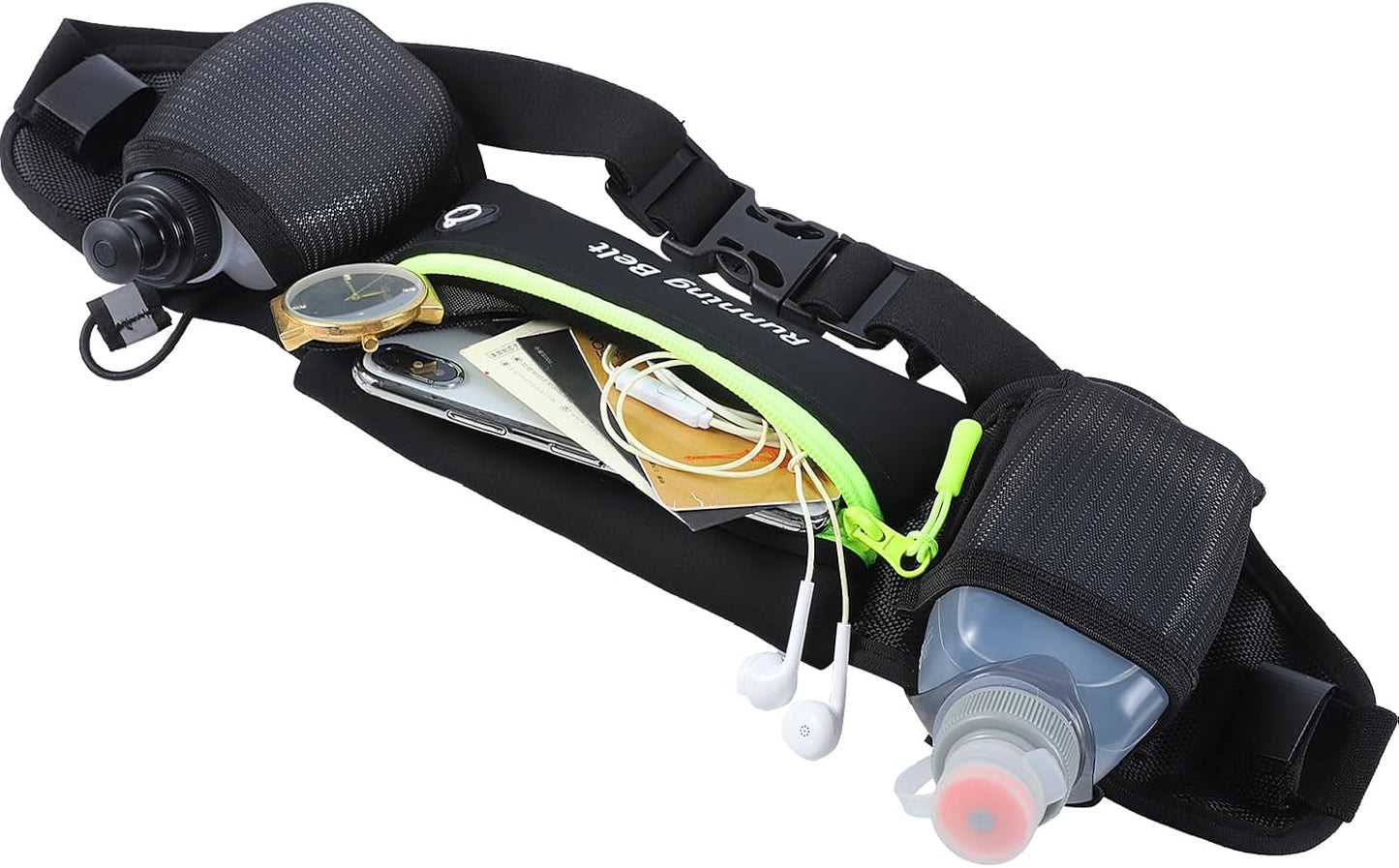 Multiple pocket storage on AXEN running waist pack