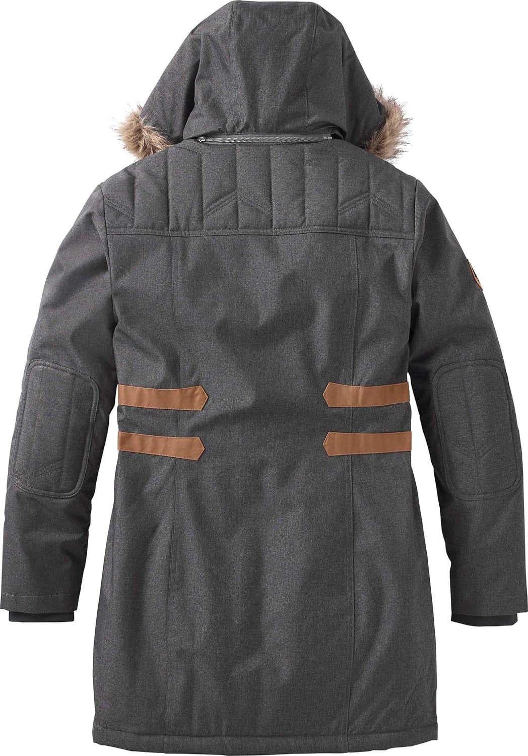 Model wearing Legendary Whitetails water resistant parka outdoors